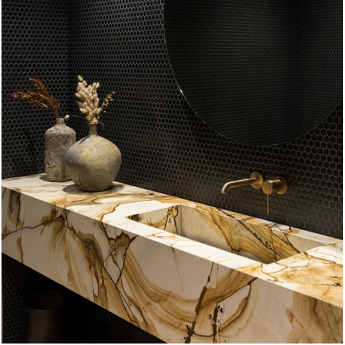 Breccia Romana marble vanity Hepburn Street
