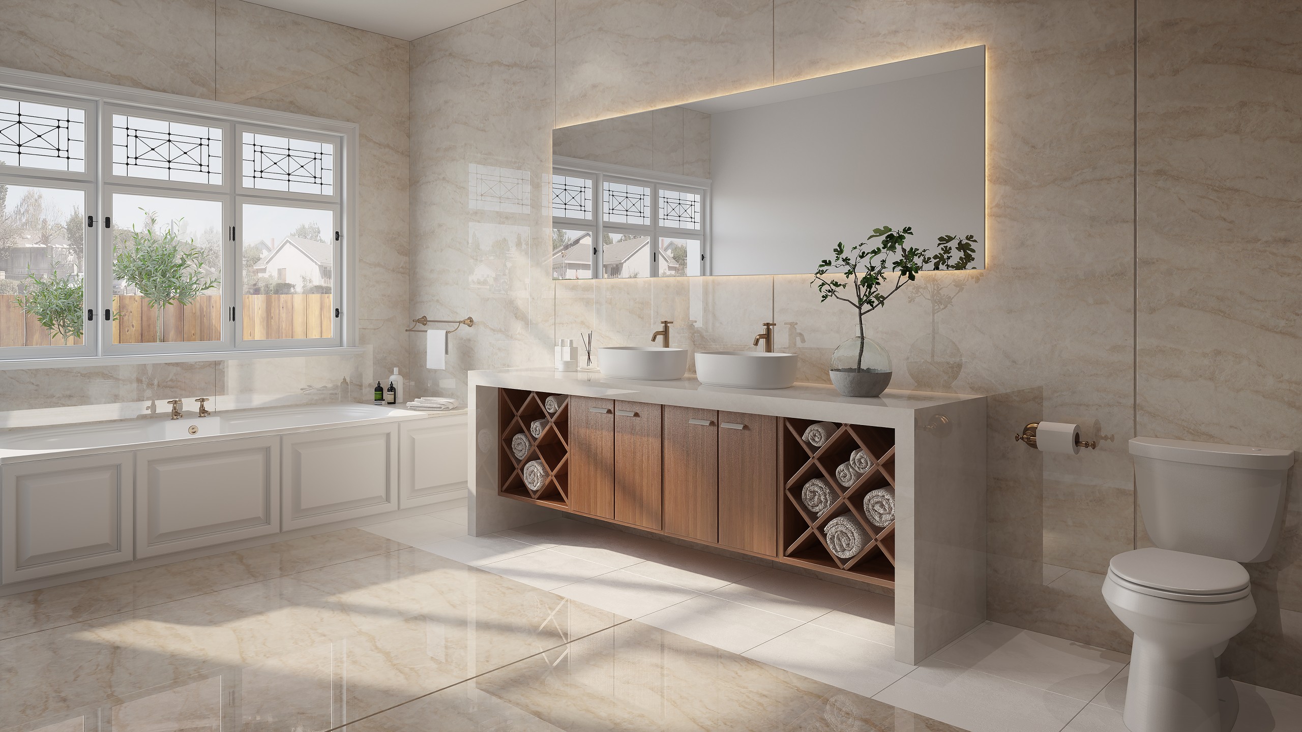 Dekton Stonika bathroom