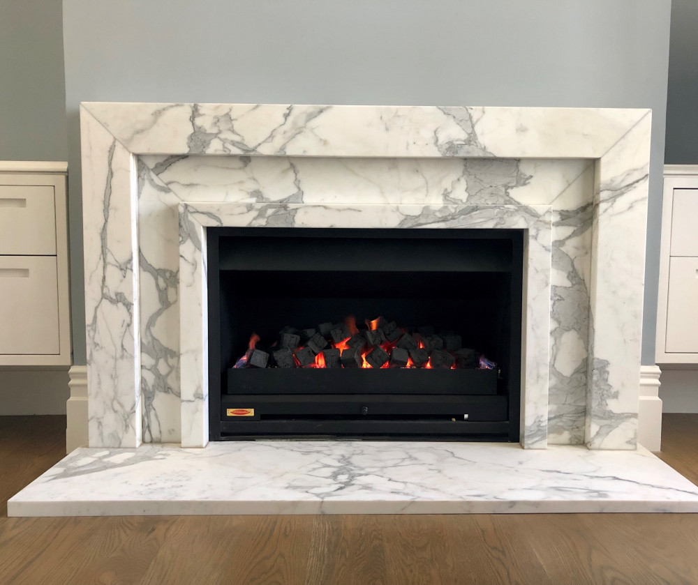 Statuario marble Fire surround v3