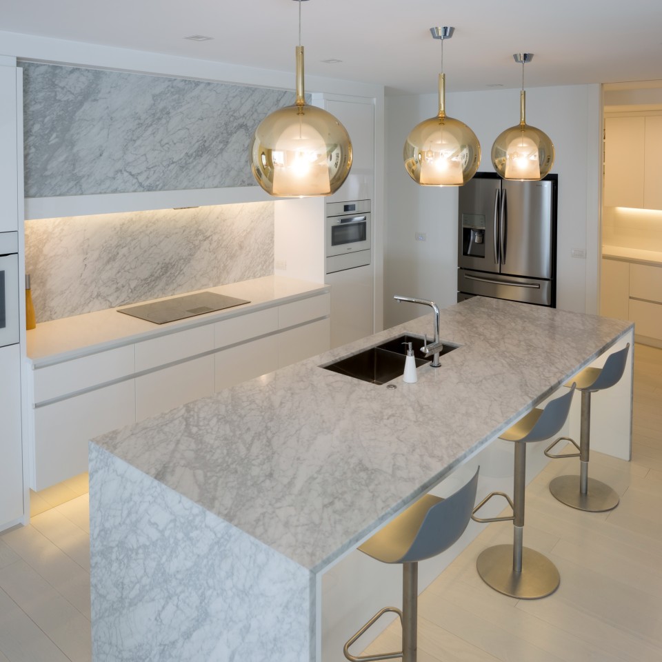 Benchtop splashbacks Carrara Goia