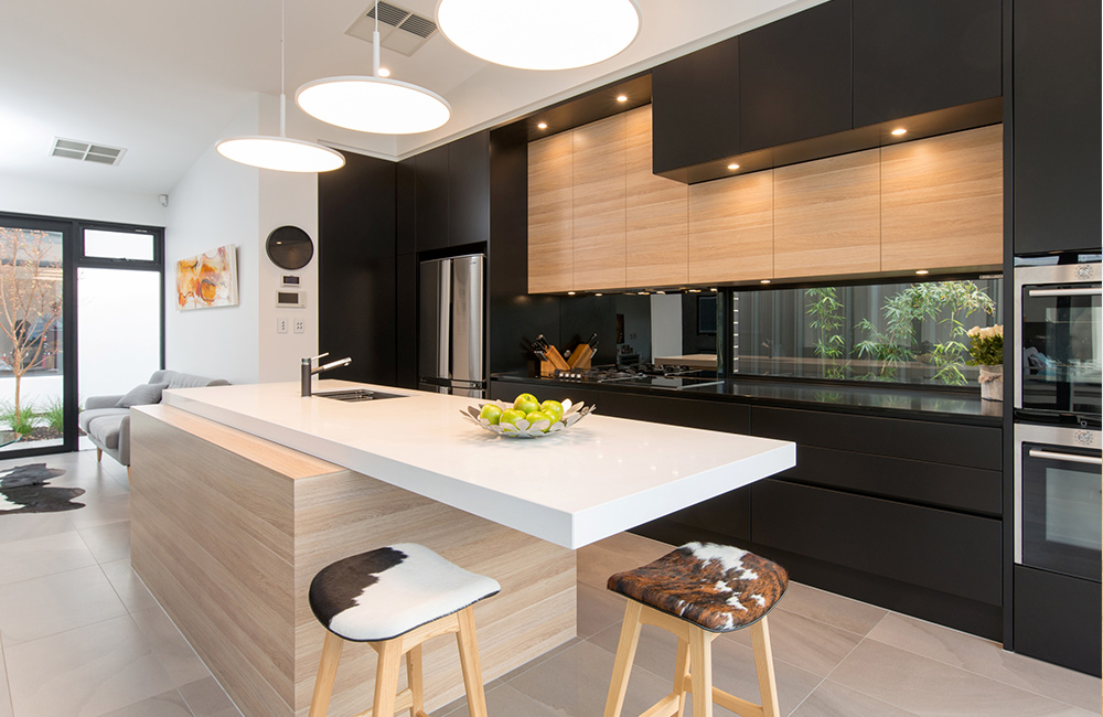 Jag Kitchen White Island bench inset
