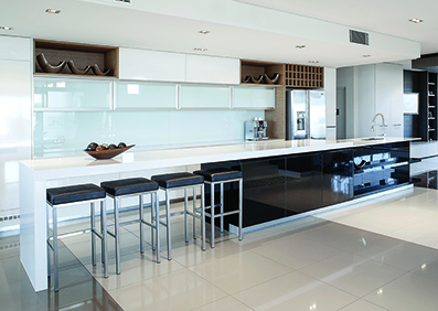 Supreme White Diamondstone Kitchen