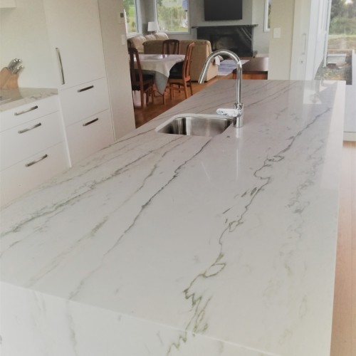 White Macaubas kitchen benchtop