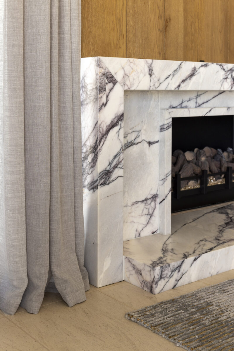 Calacatta Viola Marble Fire surround & hearth 