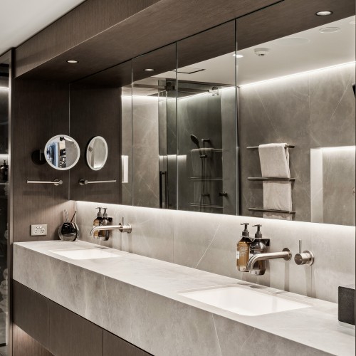 istone Storm gris porcelain vanity top