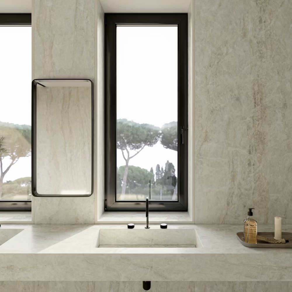 dekton nara bathroom vanity top with integrated basin